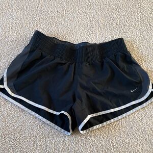 Nike Black Women's Athletic Shorts with White Trim